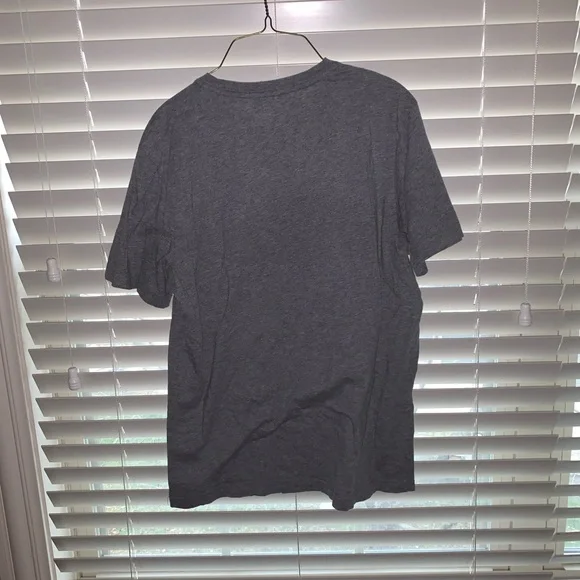 Lacoste Heather Gray Tee with Signature Logo, sz 5 - Picture 3 of 5